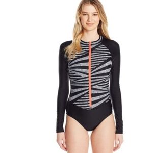 Black and Gray Women's Swimwear